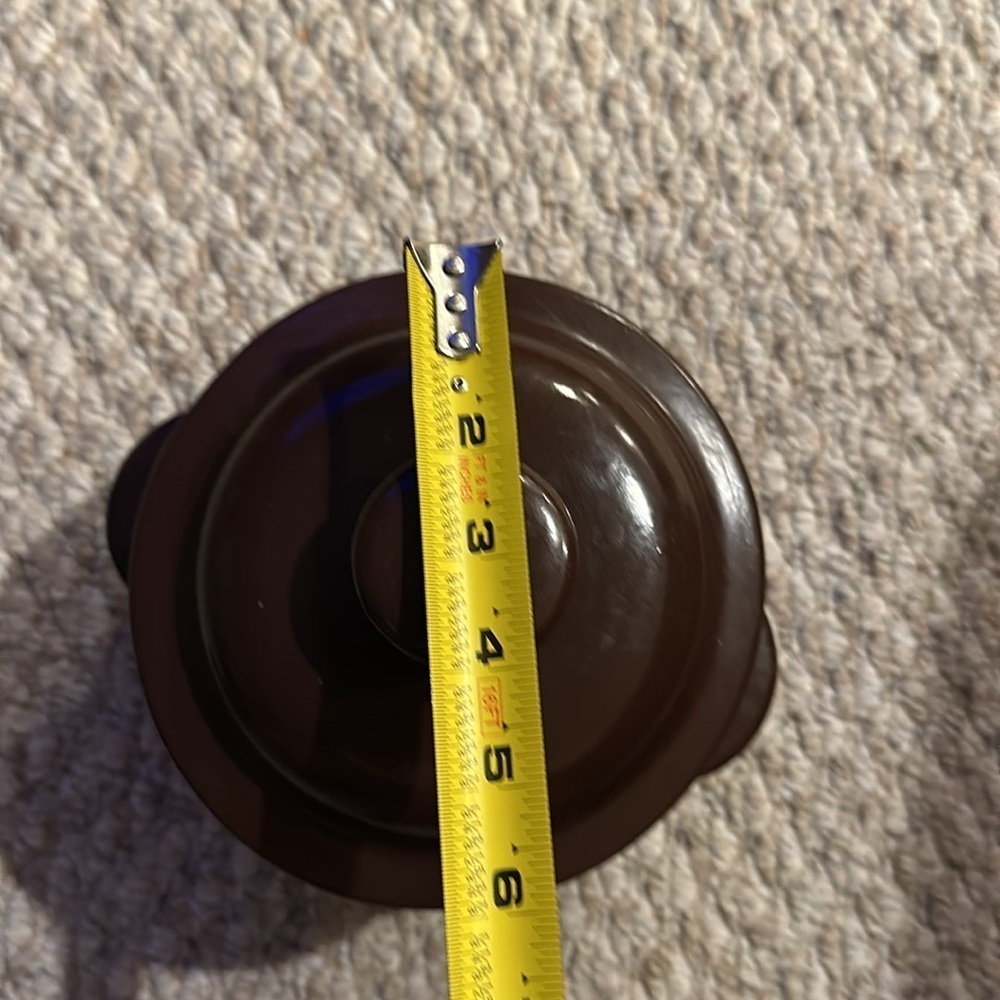 Blue mountain pottery bean or Dutch oven pot 464 Canada with lid dark brown - Picture 3 of 11